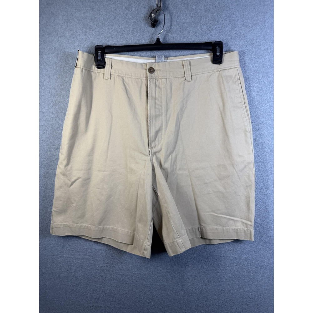 Breakwater Shorts Mens 36 Beige Chino Flat Front Canvas 10" Inseam Casual Summer